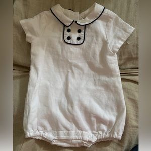 Janie and Jack Linen Collard One-piece